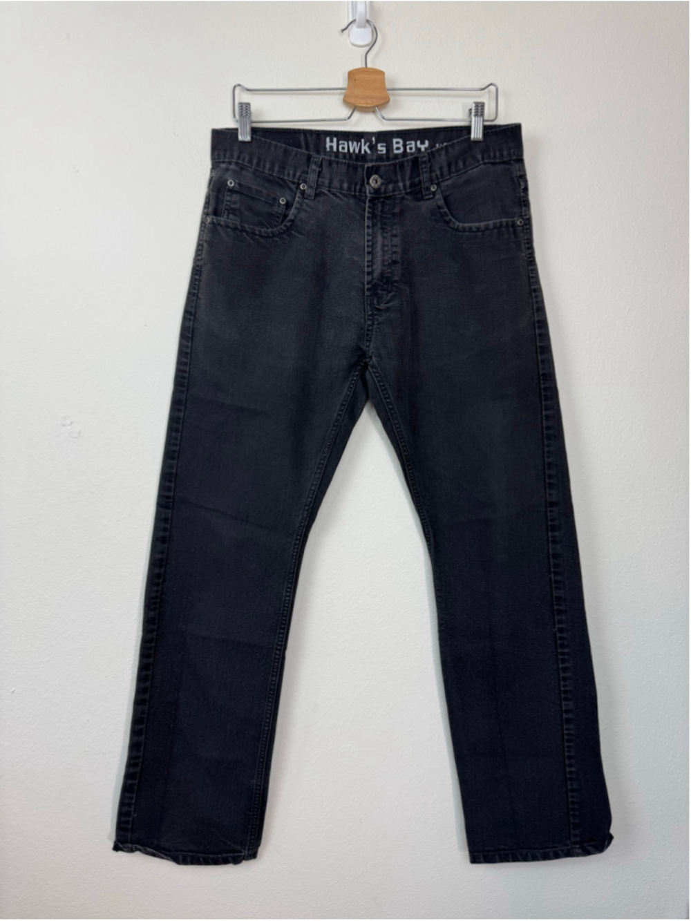 Vintage Hawk's Bay Men’s Straight Leg Jeans Black Size 32x32 Grunge Skater Biker